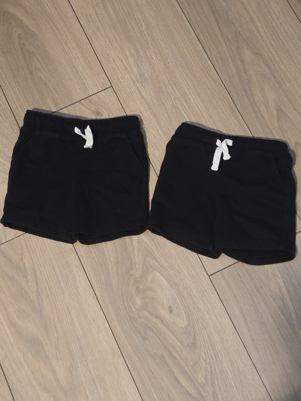 Cat & Jack Black Jersey Shorts with White Drawstring